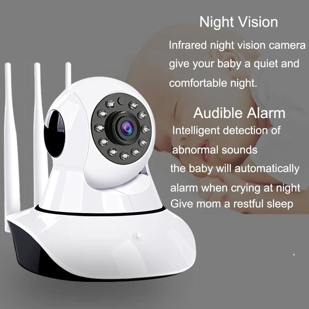 Ip-камера 1080 P, умная WiFi, 3 антенны, усиление сигнала, ИК, ночное видение, камера наблюдения, Домашняя безопасность, беспроводной детский монитор