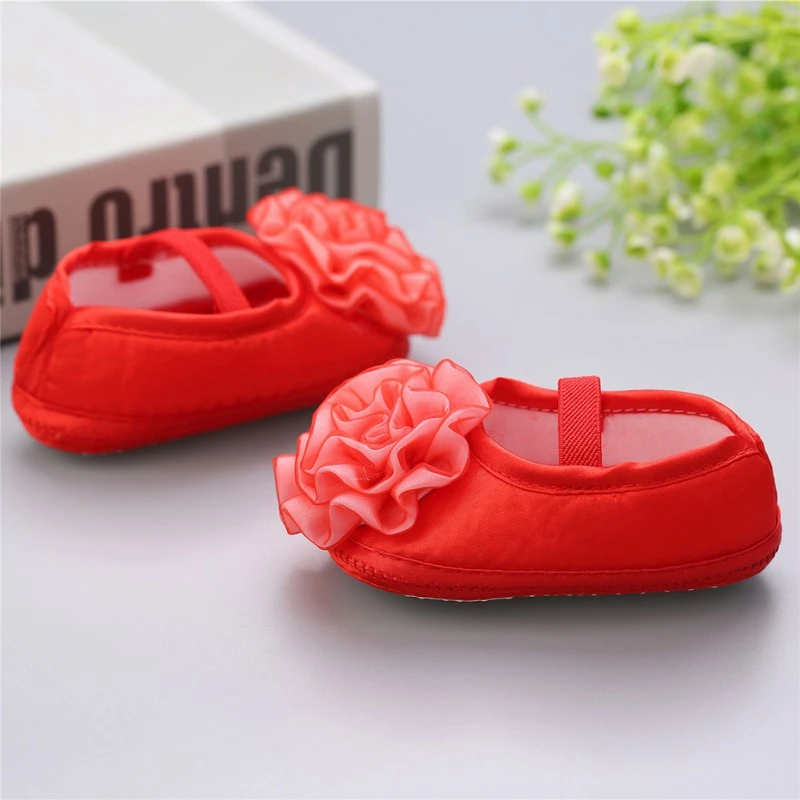 

Lovely Infant Baby Toddler Kids Girls Crib Shoes Flower Princess First Walkers Headwear Prewalker Baby Shoes Photography Props S