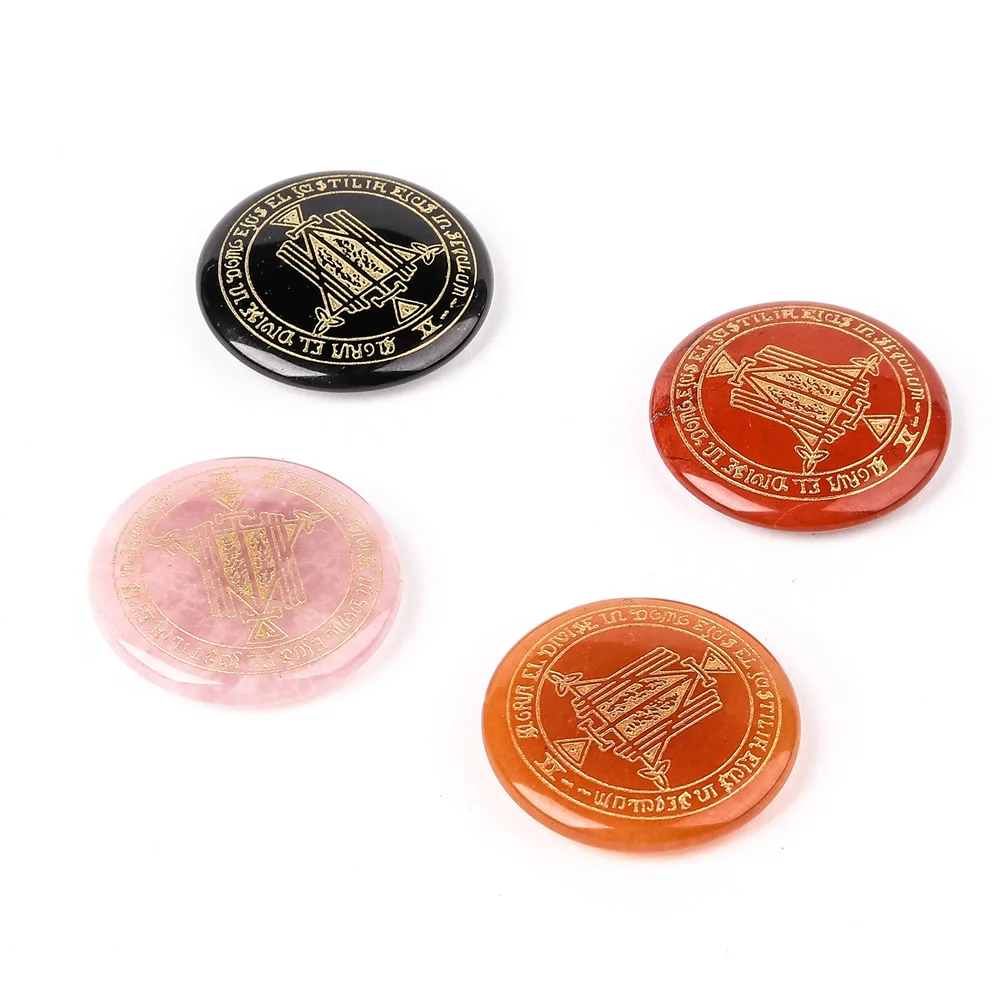 30 мм натуральный камень Соломон маг слава Фортуна талисман Таро гадание Опора