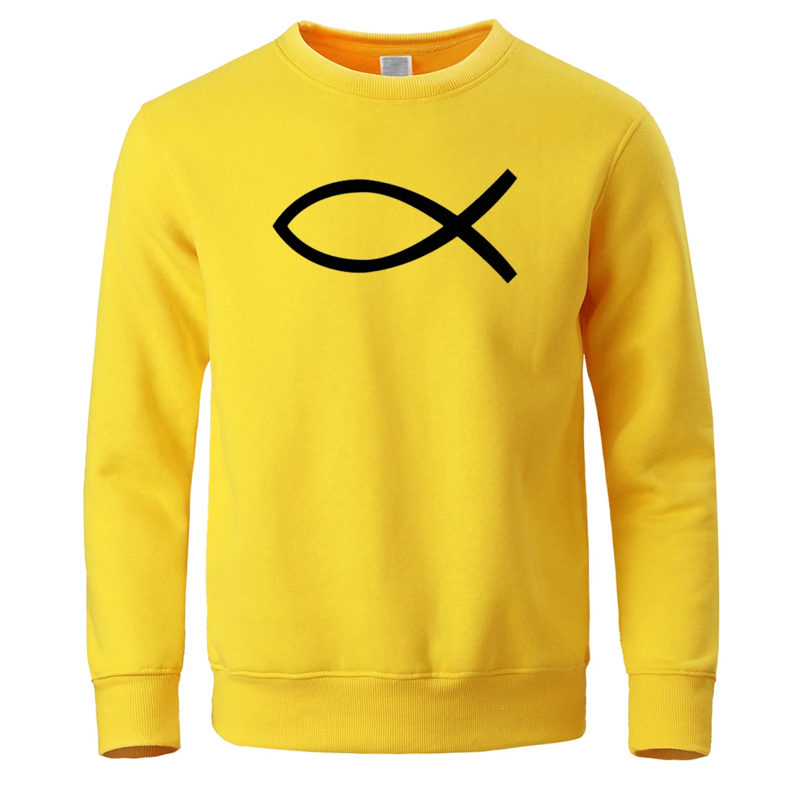 Толстовка с изображением рыбы Иисуса мужские толстовки капюшоном пуловер зимняя