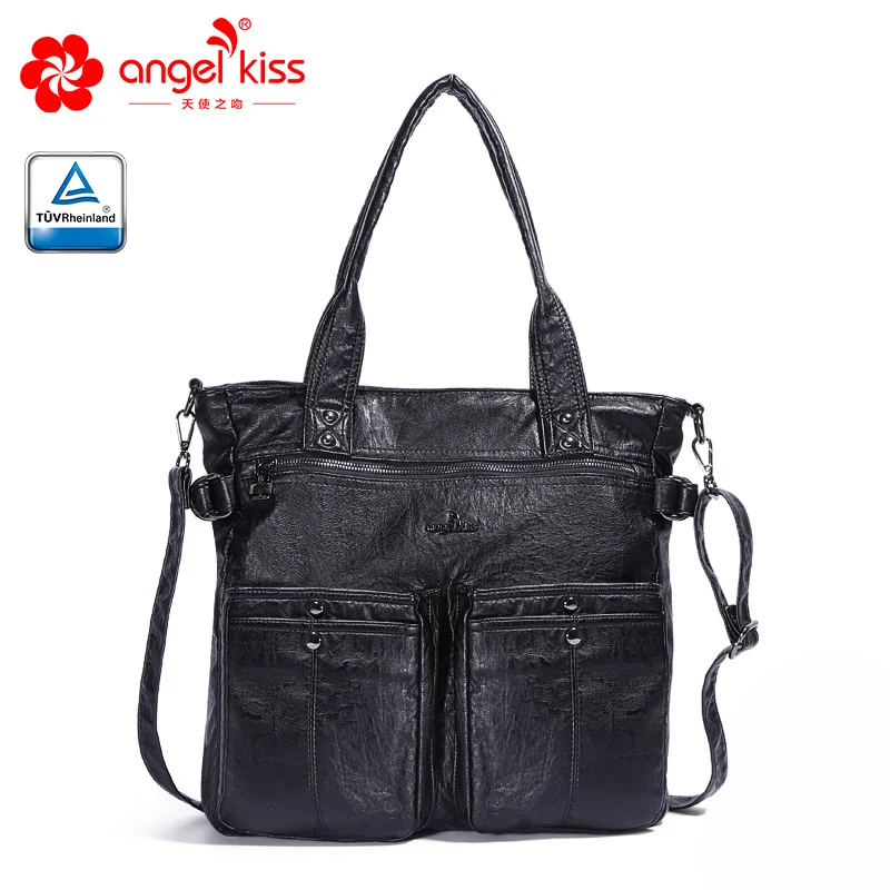 Женская сумка Кроссбоди Angel Kiss модная однотонная Повседневная из искусственной