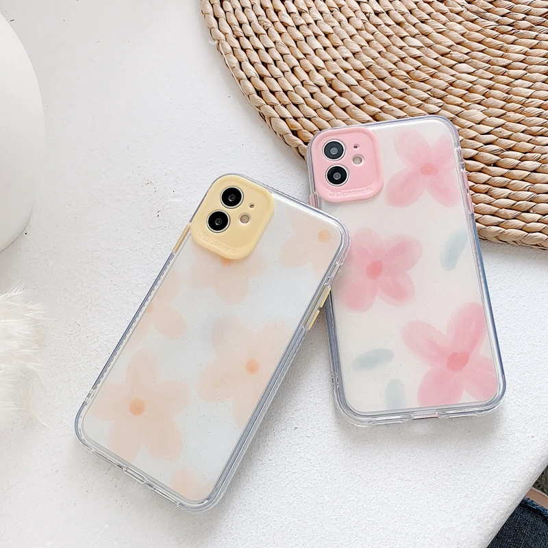 

Fashion Luxury Flower Phone Case For iphone 11 12 mini Pro Max XS X XR 7 8 plus SE 2020 Shockproof Cases Cover