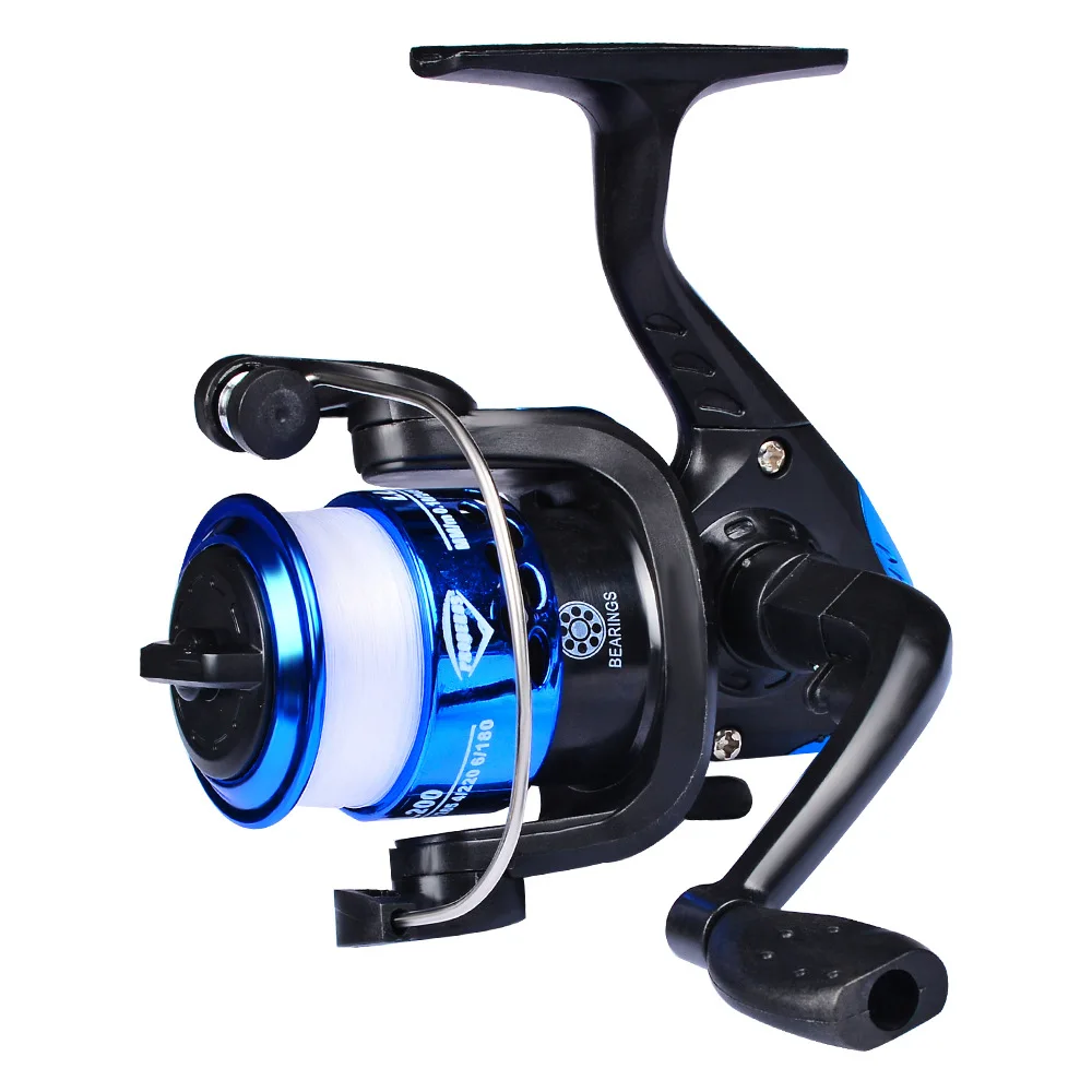 

Small Fishing Reel 200 Series Spinning Reel Max Drag 3kg Reel Fishing 5.2:1 High Speed Metal Spool Coil Fishing Reel