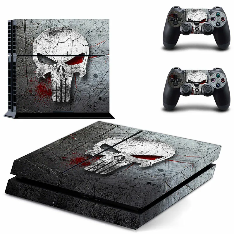 

Skull Style PS4 Skin Sticker for Playstation 4 Console & 2 Controllers Decal Vinyl Protective Skins Style 1