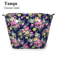 tanqu new colorful waterproof inner lining insert zipper pocket for classic mini obag canvas inner pocket for o bag