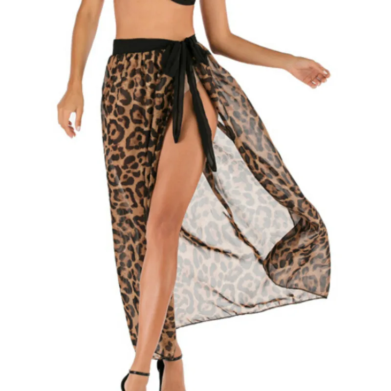 Женская купальная одежда накидка на бикини Прозрачная Сексуальная Пляжная мини