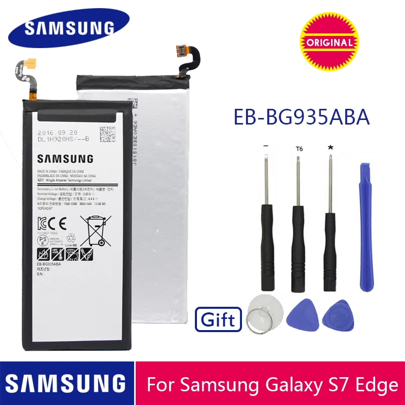 Samsung телефон батарея EB-BG935ABE 3600 мАч для samsung GALAXY S7 Edge G9350 G935FD SM-G935F замена батареи