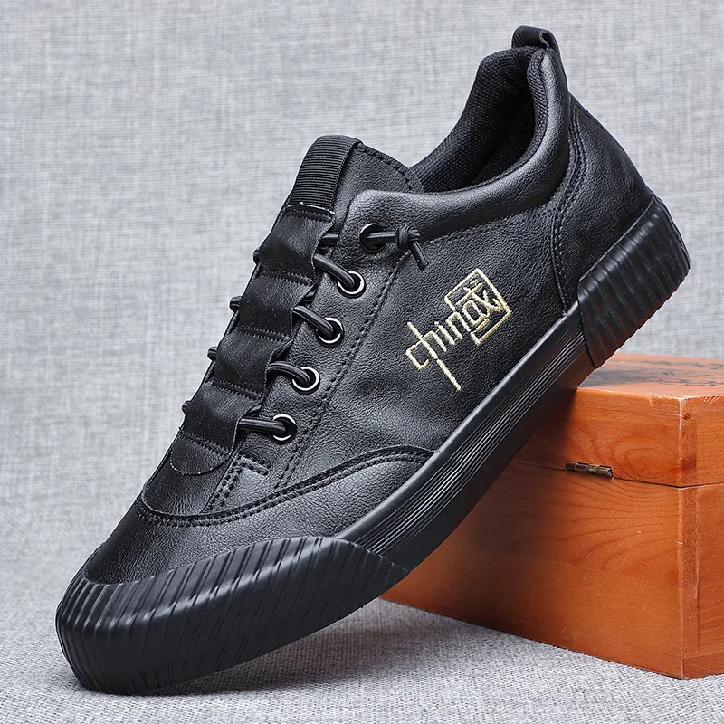 

2021 Autumn New British Fashion Men's Vulcanize Shoes Elastic Band Men Loafers Chinese Style Sewing Designer Flats M2186