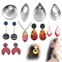 20pcs clay cutter stainless steel drop round ceramic pottery designer diy polymer clay craft cutting mold for jewlery pendant
