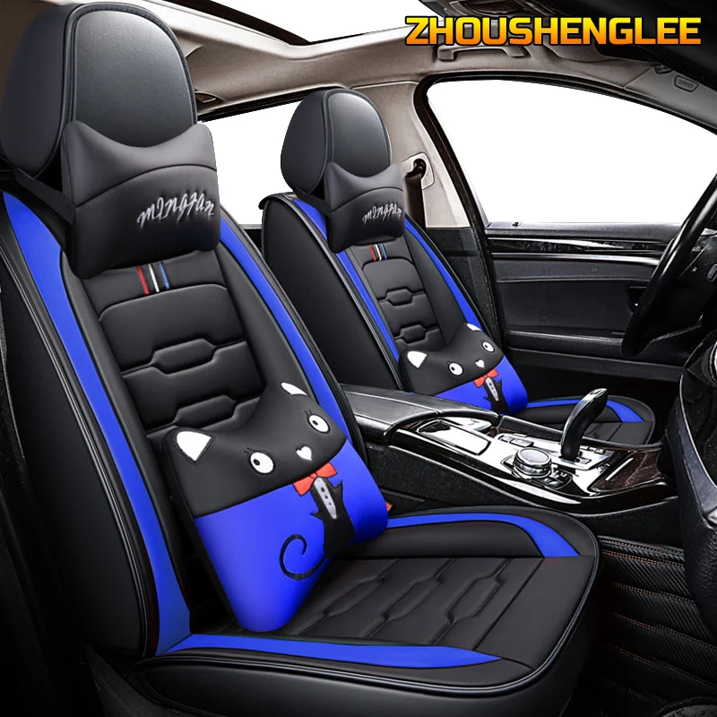 

ZHOUSHENGLEE Leather car seat covers For lada 2114 granta xray vesta sw cross kalina kalina accessories covers for vehicle seats