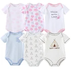 Для новорожденных, 3 шт.лот Лето 2020 детские комбинезоны 100% хлопок для девочек детский спортивный костюм Одежда для маленьких мальчиков и девочек одежда для малышей