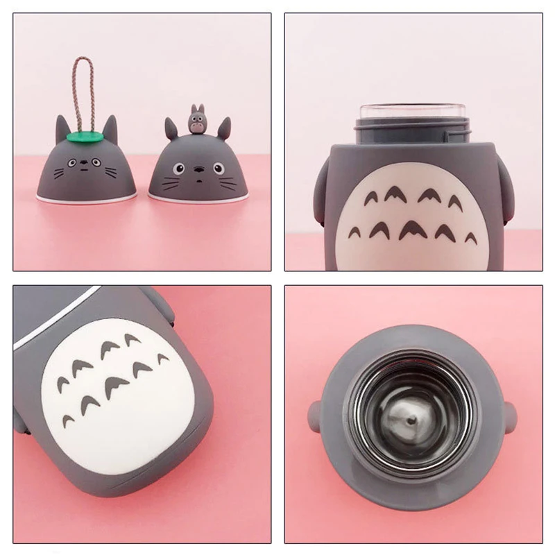 Стеклянные бутылки для воды Totoro двойные термостойкие кофейные кружки креативный