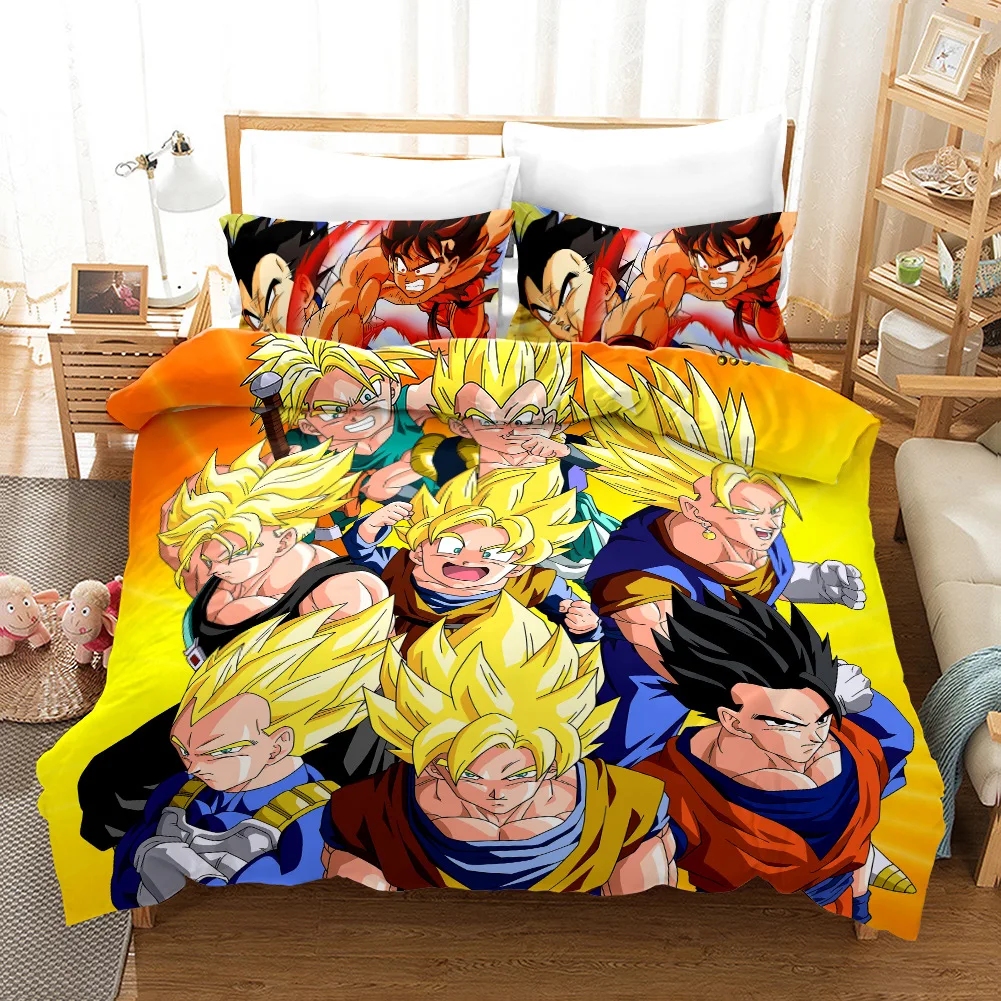 10 Комплект постельного белья с 3D рисунком, с принтом Dragon Ball, детская кровать для взрослых, набор пододеяльников, набор пододеяльников, двуспальный размер, наволочки, одеяло, постельное белье - Цвет: 10