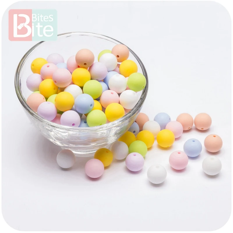 Bite Bites-Cuentas de silicona para dentici&oacute;n de beb&eacute;, abalorios de 15mm, 30 unidades, 4-6 meses, seguros y naturales, respetuosos con el medio ambiente, No t&oacute;xicos, sin BPA-3