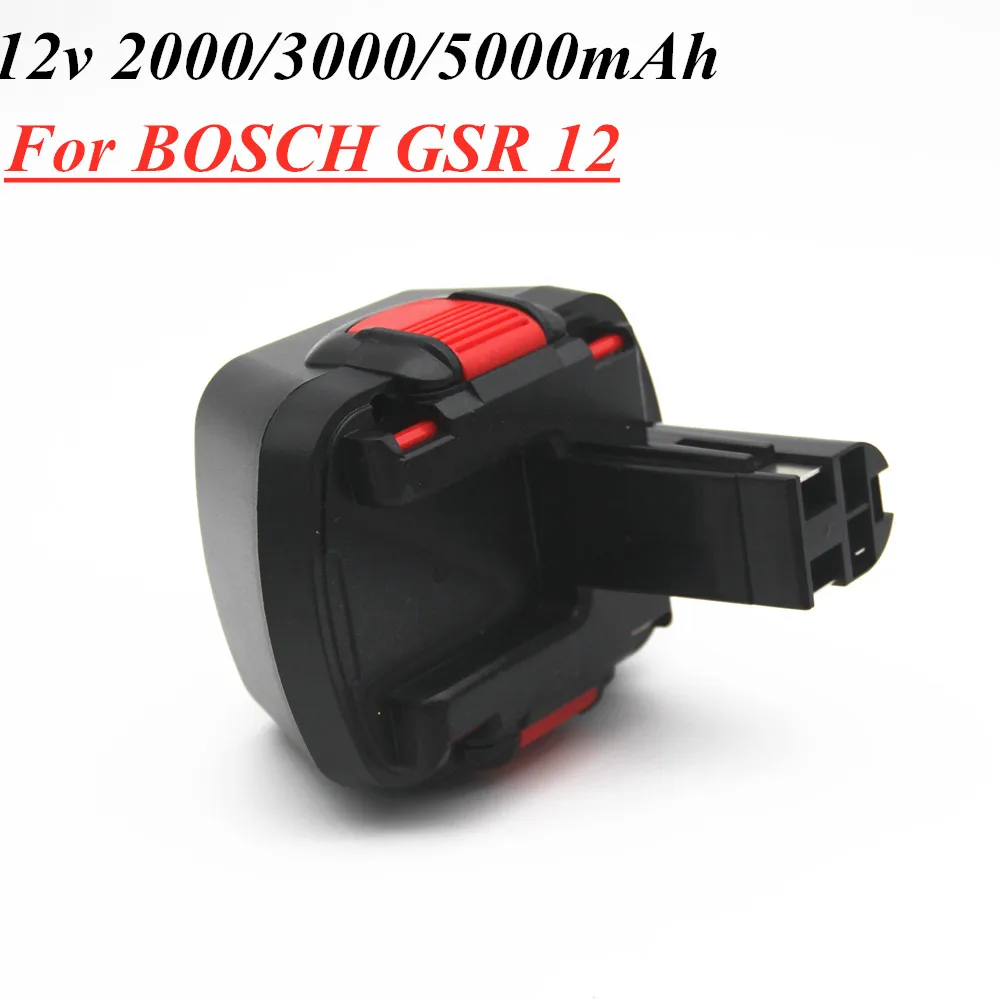 

12 в 2000 мАч 3000 мАч 5000 мАч Ni-CD аккумулятор для Bosch GSR 12 VE-2 GSB 12 VE-2 PSB 12 VE-2 BAT043 BAT045 BTA120 2607335430