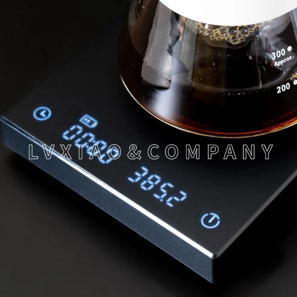 

B22 New Version Black Mirror Basic Coffee Scale Kitchen Scales With Auto Timing For Both Espresso And Pour Over Digital