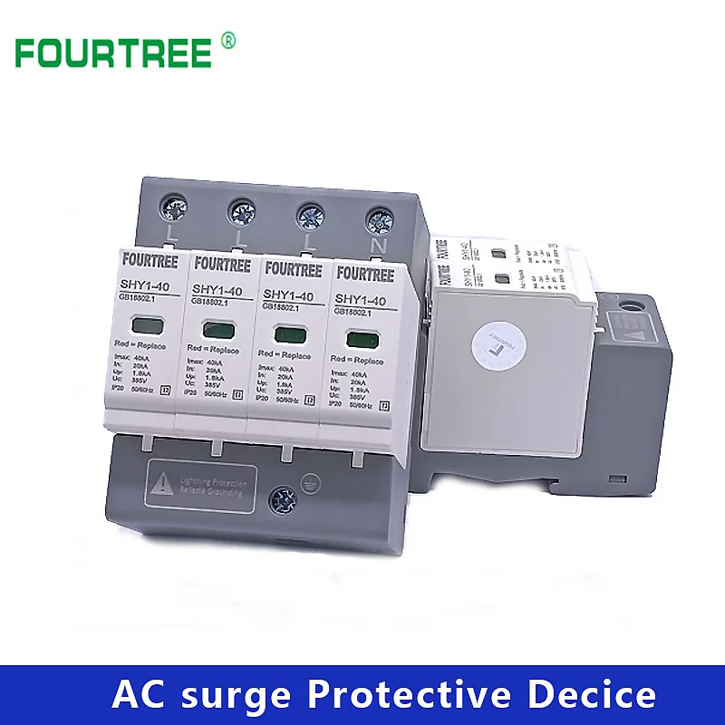 Защита от перенапряжения переменного тока SPD 2P 3P 4P 10 〜 20KA/20 40KA /30KA 60KA молнии
