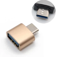 new fashion 4pcs metal usb c type c to usb 3 0 male to female otg converter adapter for huawei for samsung android smartphones
