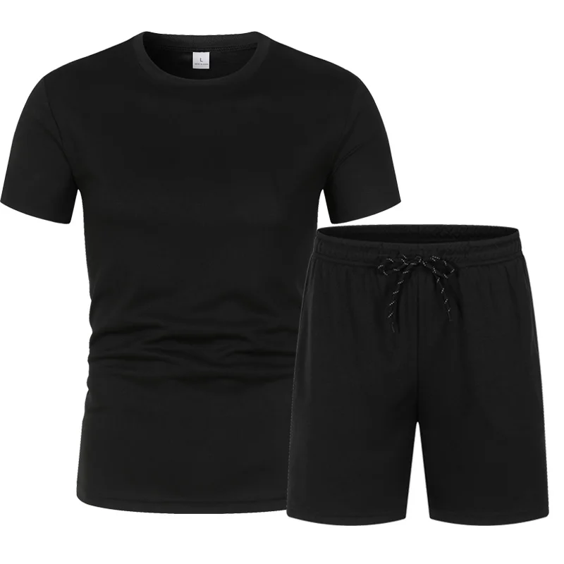 

2021New men's running T-shirt + shorts suit football basketball uniforms men's sports suits quick-drying fitness sportswear runn