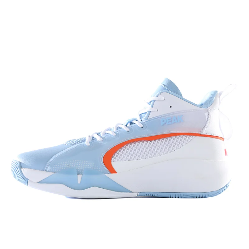 Peak basketball shoes men's 2021 autumn new anti slip and wear-resistant high top student practical shoes men's Blue Sneakers