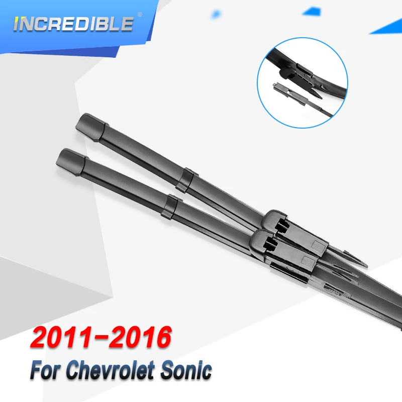 INCREDIBLE Wiper Blades for Chevrolet Sonic Fit Pinch Tab Arms 2011 2012 2013 2014 2015 2016