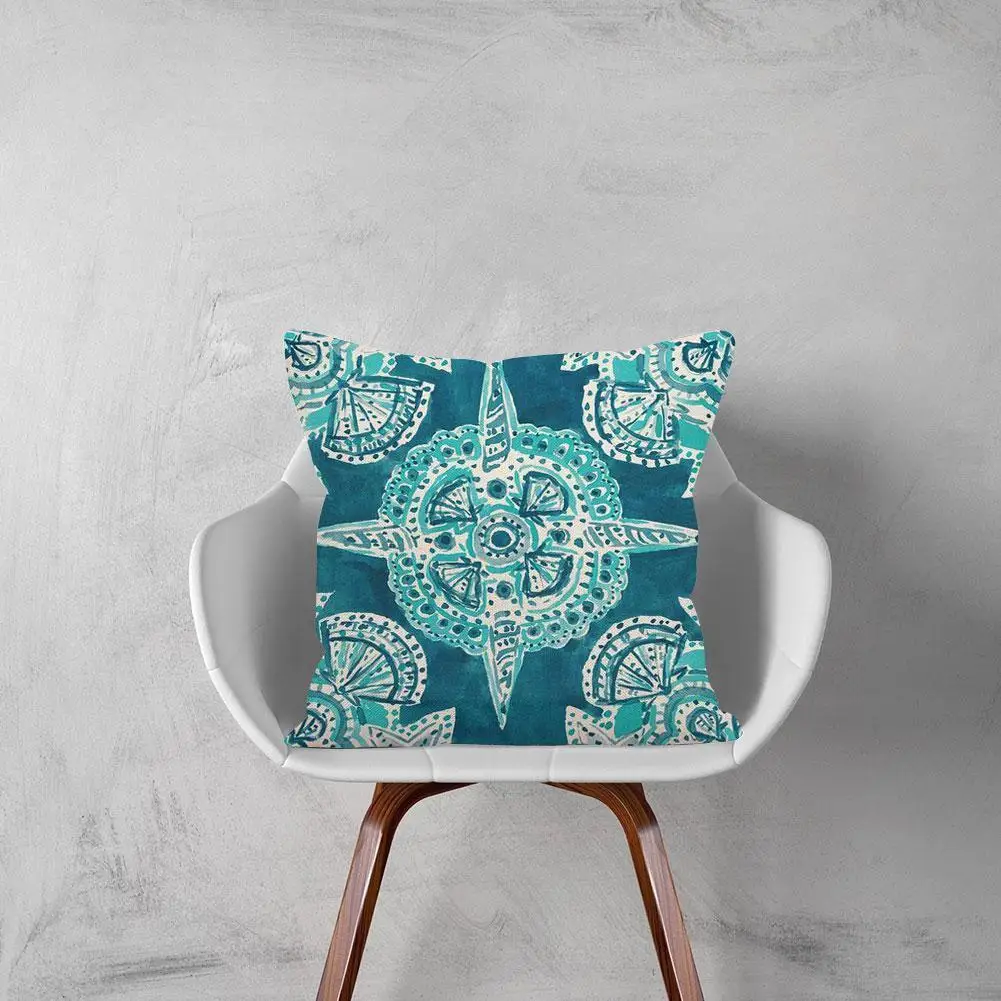 

45*45cm Single-sided Linen Abstract Ethnic Style Geometric Decoration Room Pillowcase Seat Q8E8 Living Cover Cushion Cover T1U9