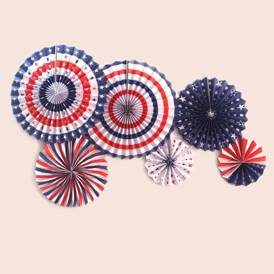 Новинка 6 шт./компл. американский флаг яркие Звездные полоски колесные фонари для