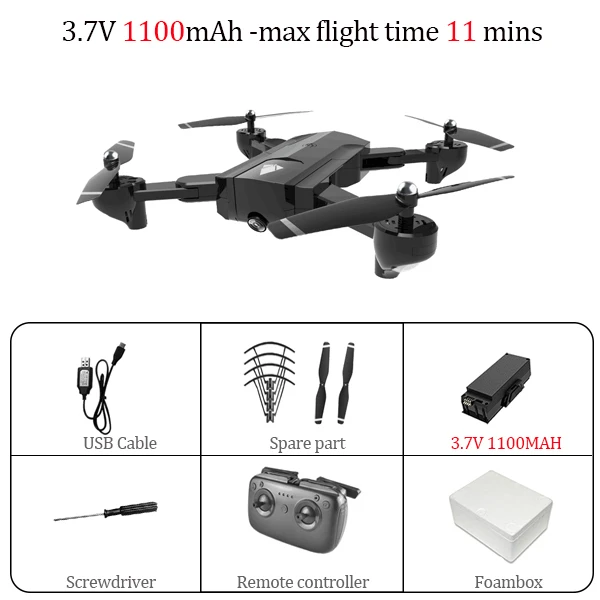 1100mah foam box SG900 X192 gps Квадрокоптер с 720 P/4 K HD камерой Rc вертолет gps фиксированная точка wifi FPV дроны следуем за мной режим vs Hubsan H501s - Цвет: 1100mah foam box