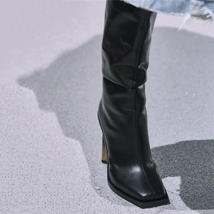 

Autumn and new thick heel high heel winter 2021 high boots long boots large women's boots 42