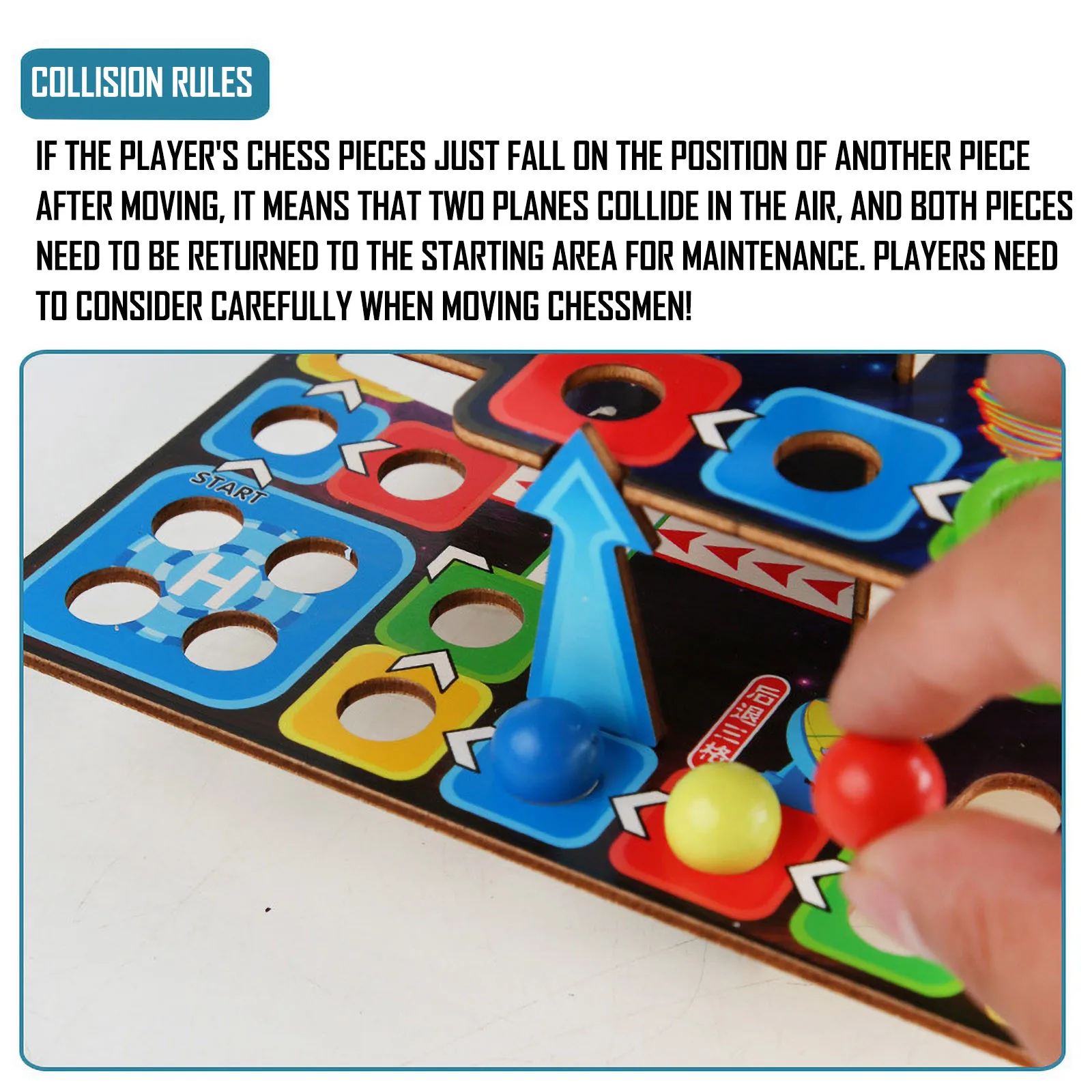 

Children Educational Wooden Toys Creative DIY Assembled Board Game Chess Three-Dimensional Flying Chess Toys For Children Adults