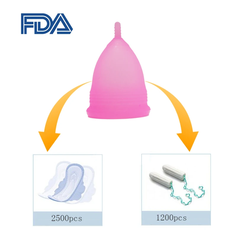 5 шт. медицинская силиконовая менструальная чаша Женская гигиена менструальный