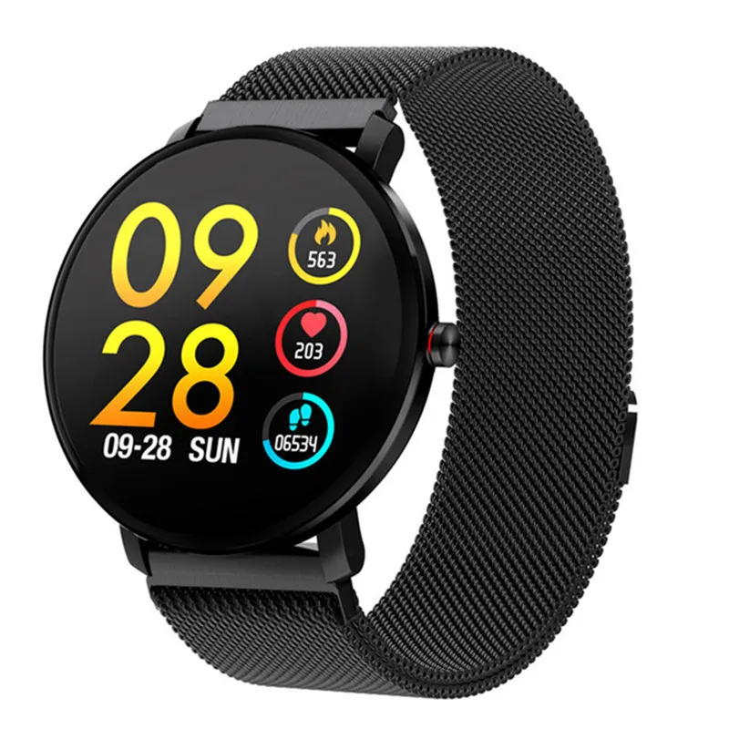 

F3 1.3“Full Touch Screen Milanese Magnetic Wristband Men Women Smart Watch Waterproof Blood Oxygen Fitness Tracker PK T3
