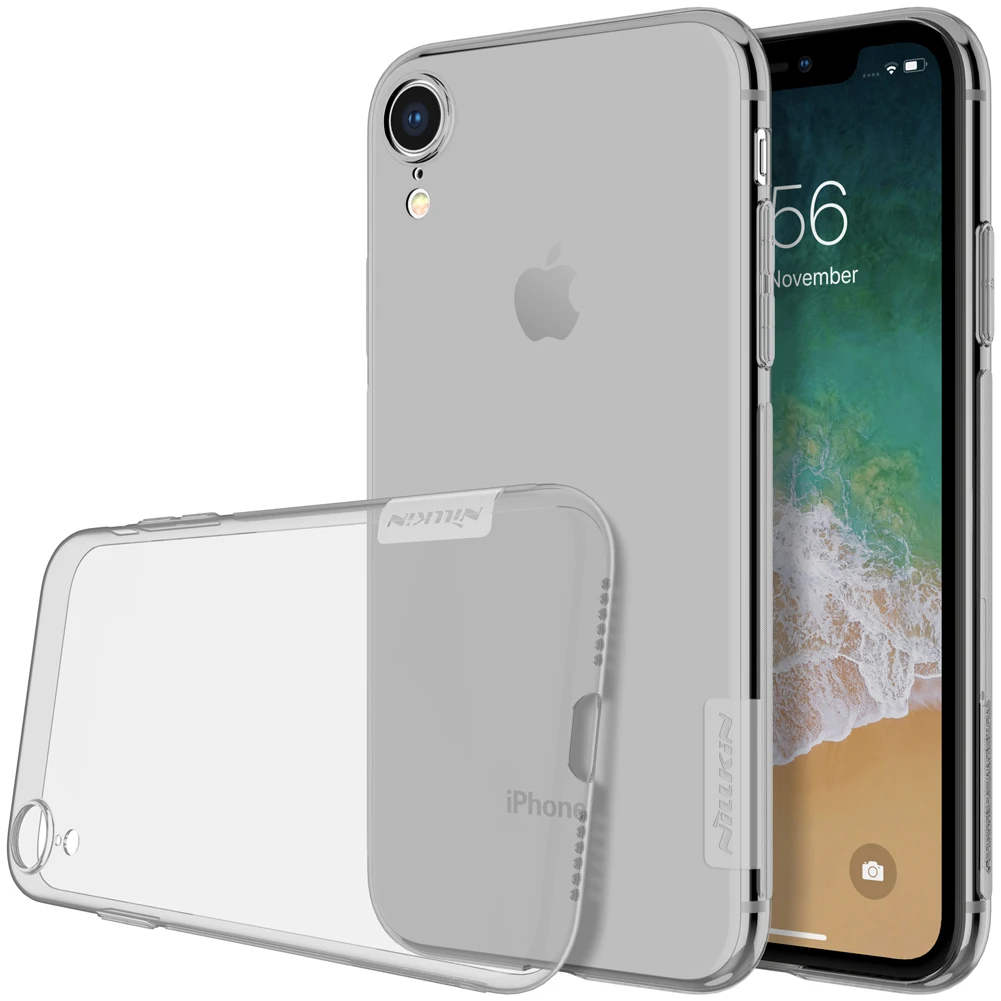 Grey Для iPhone X XS XR XS Max чехол Nillkin натуральный прозрачный мягкий кремний TPU Защитный чехол для iPhone XS Max задняя крышка - Цвет: Grey