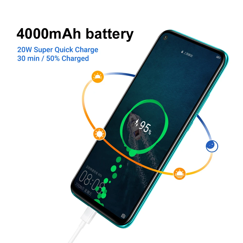 Новинка, смартфон huawei Nova 5i Pro, четырехъядерный, камера Google play, 6,26 дюймов, 8G, 128 ГБ, Kirin 810, четыре ядра, 4000 мА/ч, отпечаток пальца, 48 МП
