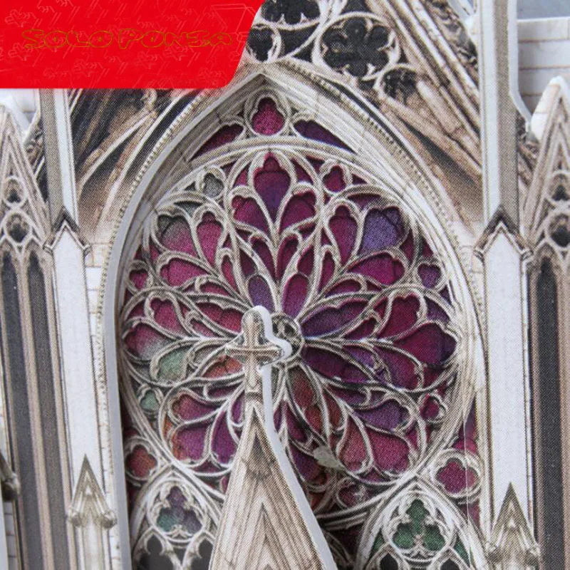 

Micro Landscape 41.2 cm ST Patrick Cathedral Attractive Castle House 3D Puzzle Jigsaw Paper Model Learning Educational Toys