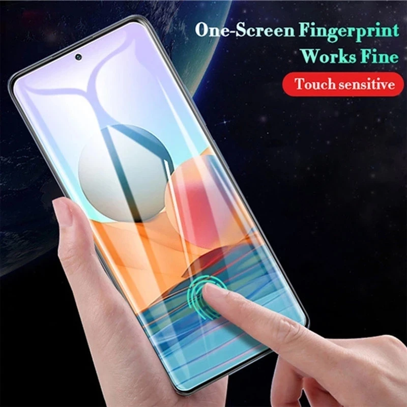 10000D Hydrogel Film For Xiaomi Redmi Note 10 9 8 Pro Screen Protector For Redmi 10 9C 8 7 6 9A K40 Pro Note 10S 9 8 T Not Glass
