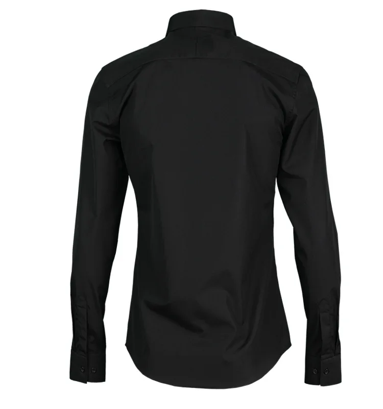 

Men's Hipster White Embroidery Dress Shirts Tuxedo Shirt 2019 Luxury Brand Shirt Men Business Casual Shirt Male Camisa Masculina