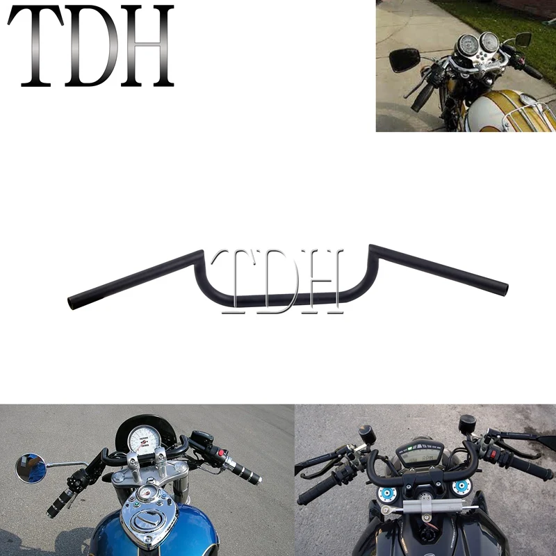 Универсальный руль 1 дюйм 7/8 &quotClubman Руль Кафе Racer ручки для Honda Yamaha Chopper Scrambler XS CB CL KZ