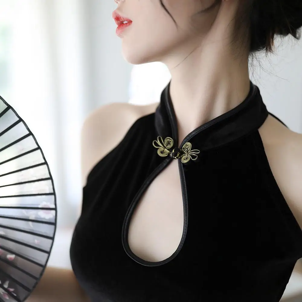 2019 New Hot Women Sexy Lace Babydoll Underwear Lingerie Cheongsam Backless Sleepwear Nightdress Robe Pajamas Sex Toy Uniform A6 |