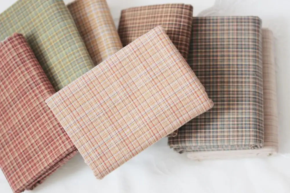 ZAKKA Пастырское маленькое клетчатое саржевое хлопковое полотно DIY Детская одежда