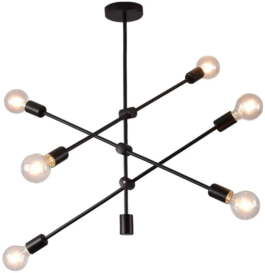 

Modern Adjustable Sputnik Chandelier Lighting for Home Glass Ball Shade Hanging Lamp Nordic Design Living Room Kitchen