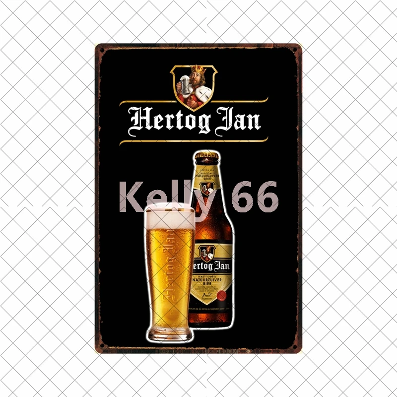 [Kelly66] Hertog Jan блондинка бельгийского Винтаж пиво жестяная металлическая вывеска