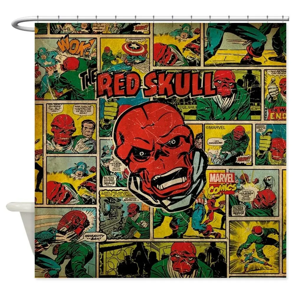 

Comics Red Skull Retro Shower Curtain