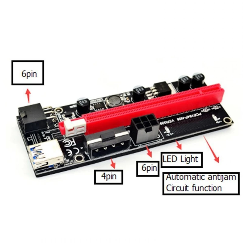 60 см Ver009S Pci-E Riser Card Pcie 1X к 16X Usb 3 0 кабель для передачи данных Bitcoin Mining | Электроника