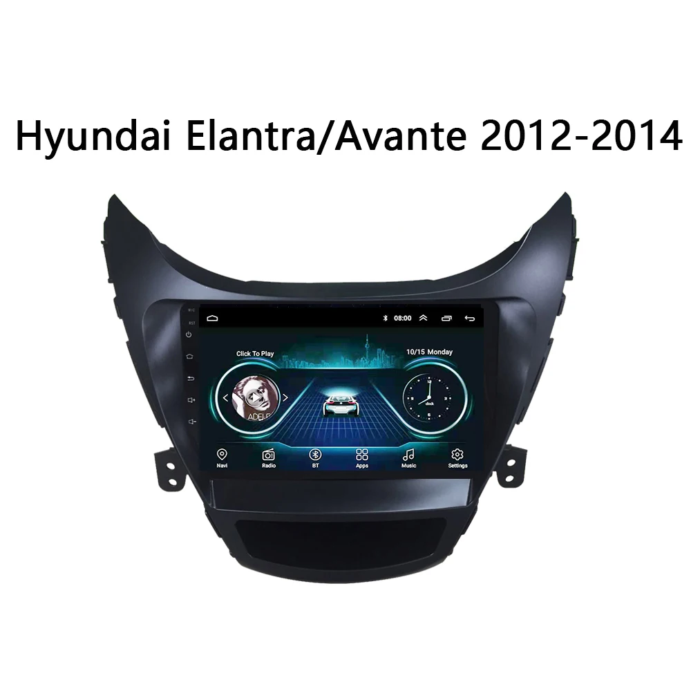Автомагнитола для Hyundai Elantra Avante мультимедийный проигрыватель на Android 8 1 2011 2012 2013 gps