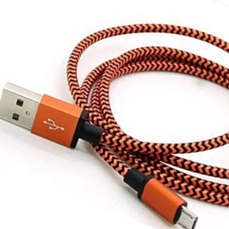 Orange Micro USB кабель для Xiaomi samsung huawei LG планшет провод адаптер Android мобильный телефон зарядное устройство нейлон Microusb кабель для зарядки данных - Цвет: Orange