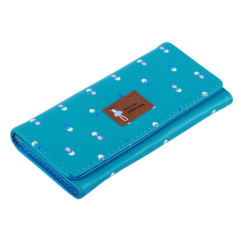 

Женский кошелек из искусственной кожи с карманом, женский клатч, Женский Длинный кошелек с отделением для карт, милый кошелек для девочек, ...