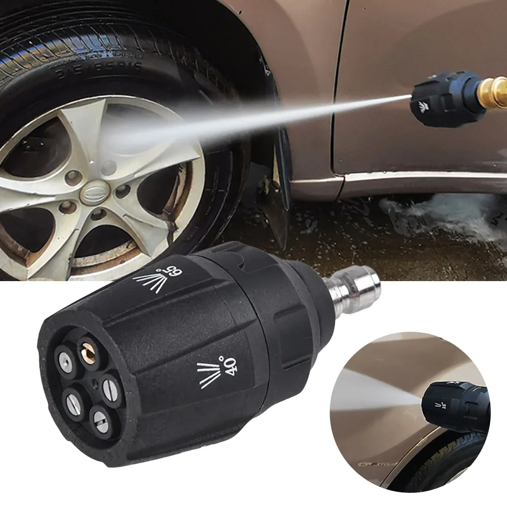 

5 In 1 Pressure Washer Nozzle G1/4" Quick Plug Connect Car Washer Nozzle 3600PSI High Pressure Water Gun Spray Nozzle Adaptor