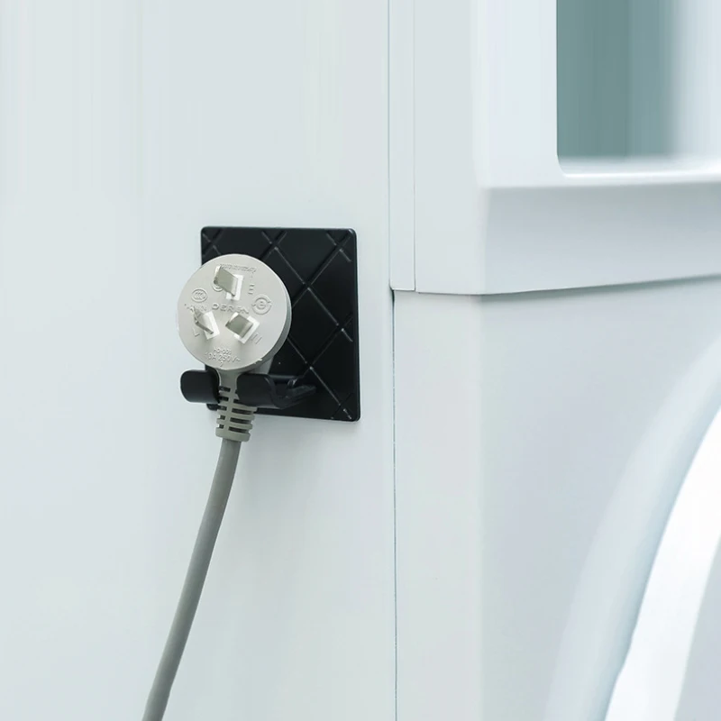 

Home Office Wall Adhesive Power Plug Socket Holder Hanger Sticky Hook Shaving Razor Key Kitchen Rack Transparent Shelf