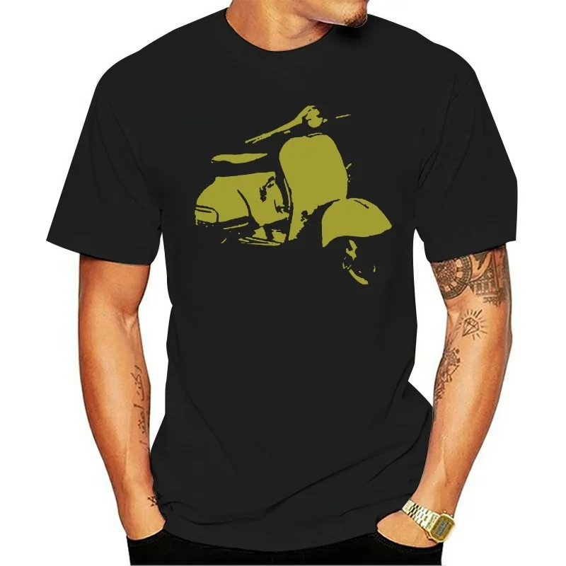 

Graphic T Shirts O-neck Tshirt Men T Shirt Scooter Olive T-shirt Cartoon Casual Short